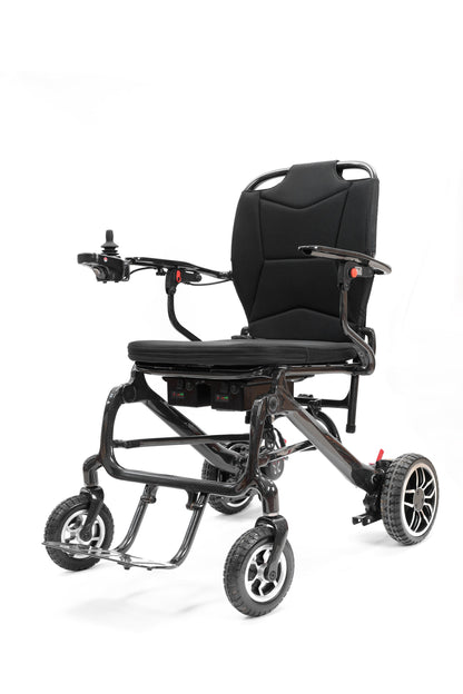 Wheelchair Electric Foldable Carbon Fiber 37 LB 30 Mile Range 38x24x37 In