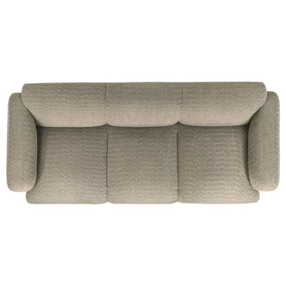 Dorset 2-piece Upholstered Round Track Arm Sofa Set Brown