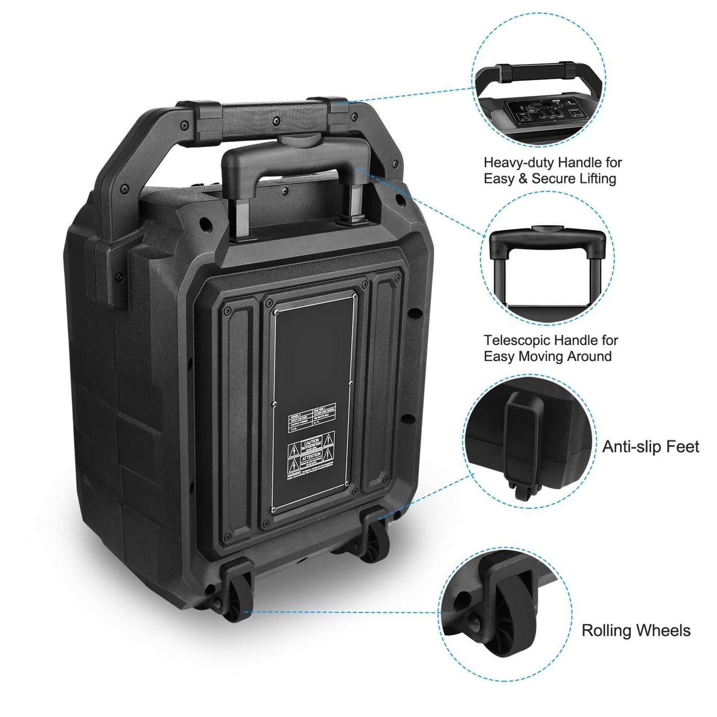 Portable Wireless Party Speaker with Disco Lighting