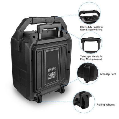 Portable Wireless Party Speaker with Disco Lighting