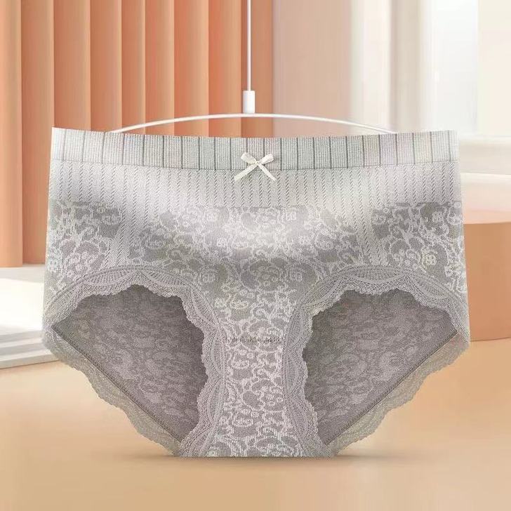 Plus Size Briefs Lace Mid Waist Women Shaping