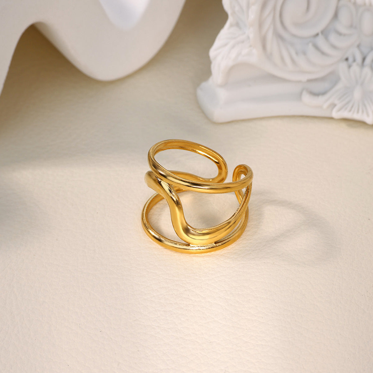 Creative Alien Big Wave Open Ring For Women