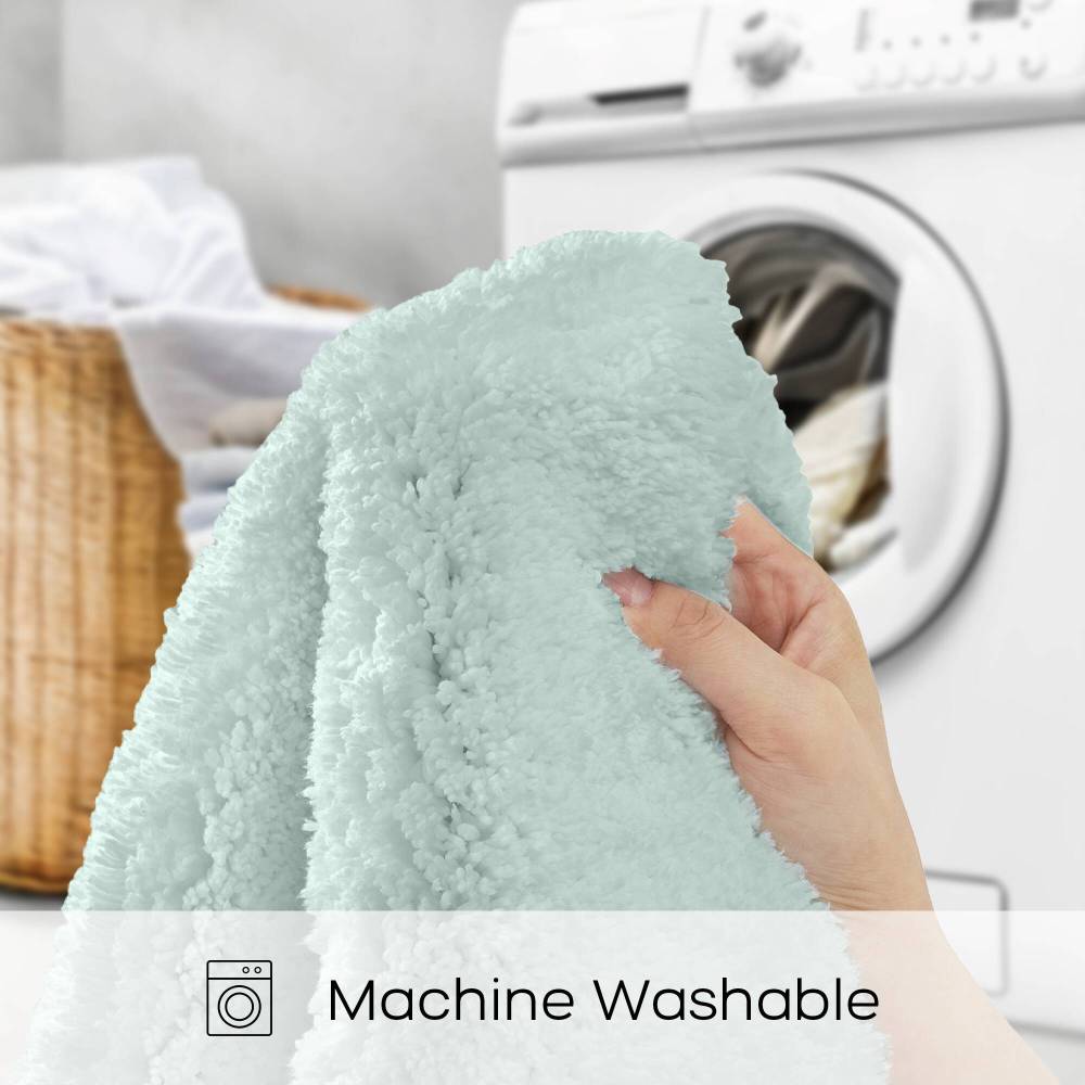 Luxury High Pile Bath Rug 24x40" – Quick Dry, Non-Skid Backing, Machine Washable