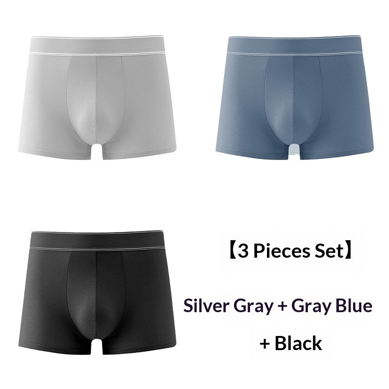 Mens Cotton Boxer Briefs, Simple And Elegant, With Graphene Antibacterial Properties