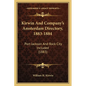 Kirwin And Company's Amsterdam Directory, 1883-1884: Port Jackson And Rock City Included (1883) - Paperback