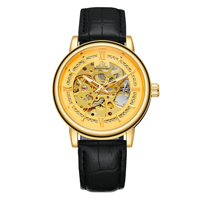 European And American-style Mens Fashionable Hollow-out Mechanical Watch