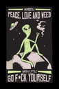 I Am Mostly Peace Love And Weed And A Little F*ck Yourself: Cannabis Graphic Jorunal Book For Marijuana Smoker 120 Pages DINA5 - Paperback
