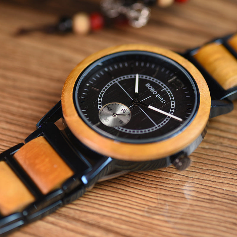 Minimalist-style Classic Wooden Analog Quartz Watch