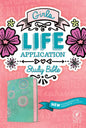 NLT Girls Life Application Study Bible (Leatherlike, Teal/Pink Flowers) - Imitation Leather