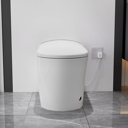 Elongated Smart Toilet with Bidet Built In, Tankless, Auto Open/Close, White