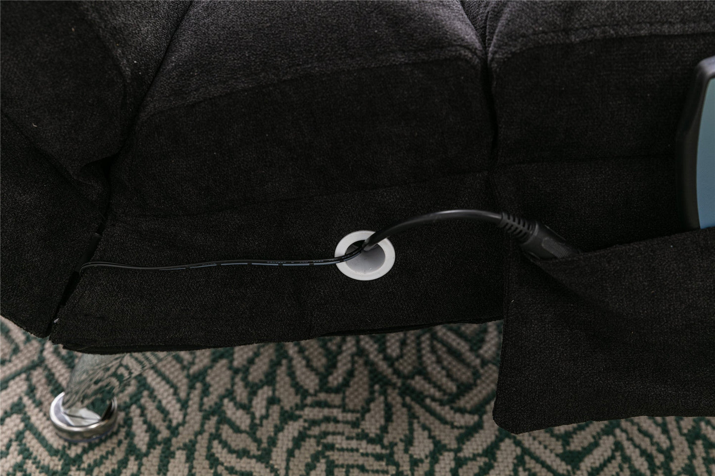 Luxury Upholstered Chaise Lounge, Vibration Relaxation, Fixed Back Recliner