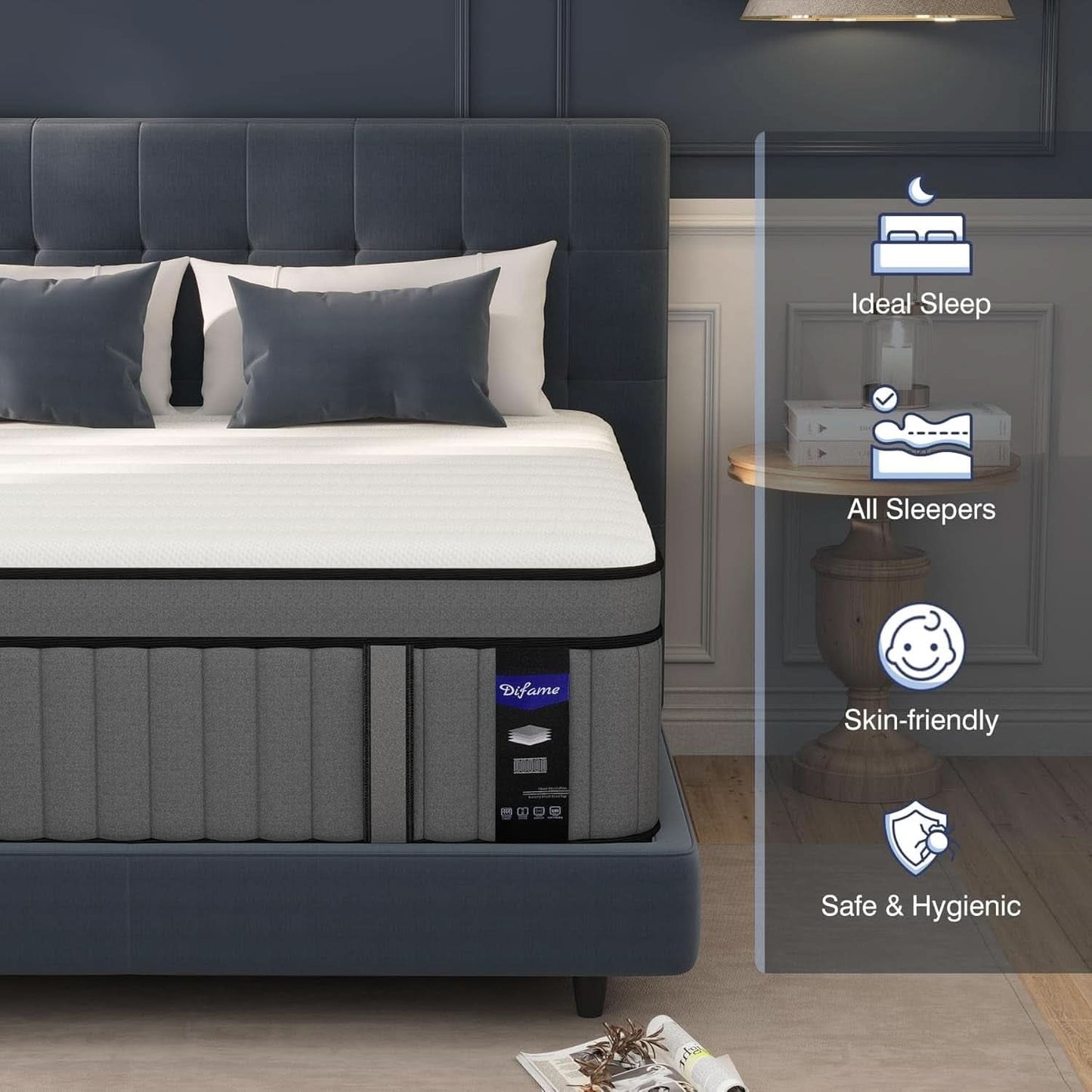 King Size Gel Memory Foam Pocket Spring Hybrid Mattress