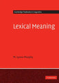 Lexical Meaning - Paperback