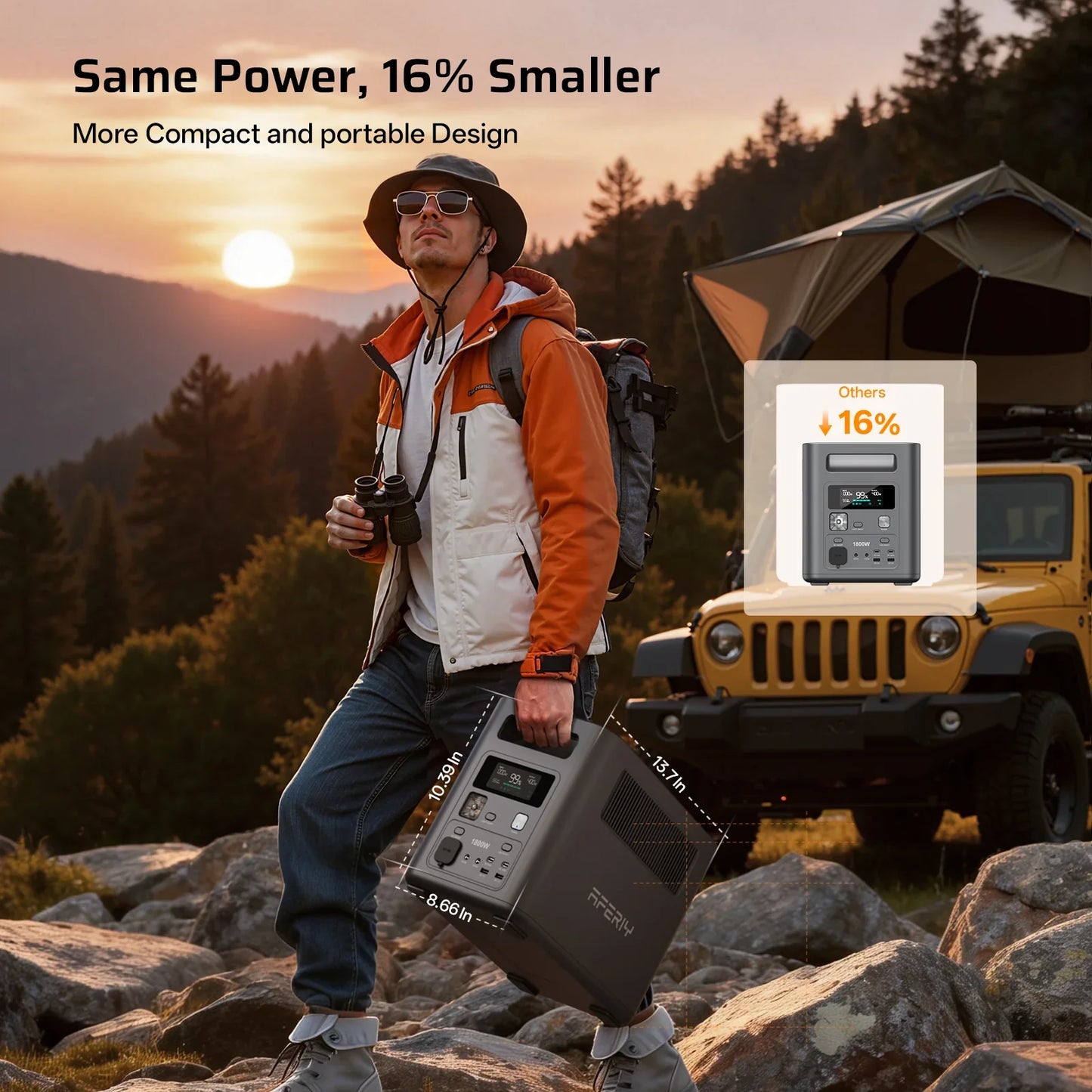 AFERIY | Nomad 1800 | P180 Portable Power Station | 1800W 1024Wh
