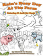 Rain's Busy Day At The Farm Coloring Book - Paperback