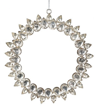 Rhinestone Wreath Ornament -