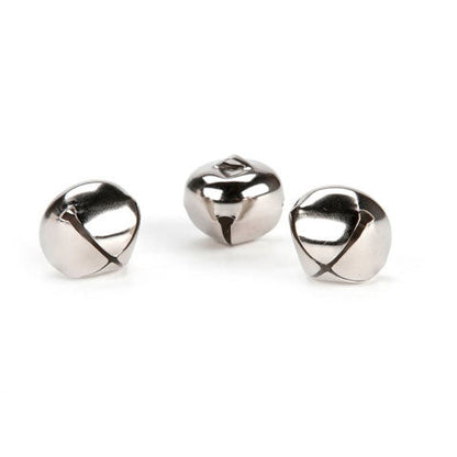 1 Inch Silver Jingle Bells 3 Pack