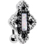 White Gem Confetti Party Pendant Top Mount Belly Ring