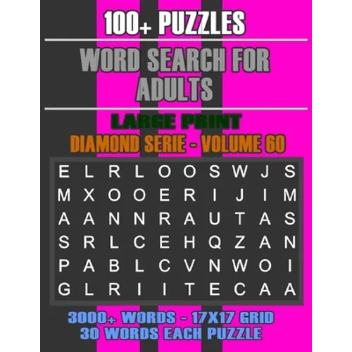 Word Search for Adults: More Games, For Adults, Large Letter High Definition Select Words - Paperback
