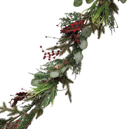 Festive Greenery Garland - 5 Feet long