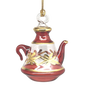 Egyptian Glass Teapot Ornaments - Christmas Red