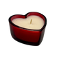 Heart Shaped Fresh Linen Scented Jar Candle  - Red