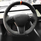 TESERY Alcantara Steering Wheel Cover for Model 3 / Y