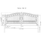 [12-18FT] Heavy-Duty Venice-Style Steel Dual-Swing Driveway Gate (SAK68025)