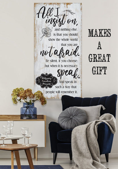All I Insist On - Canvas