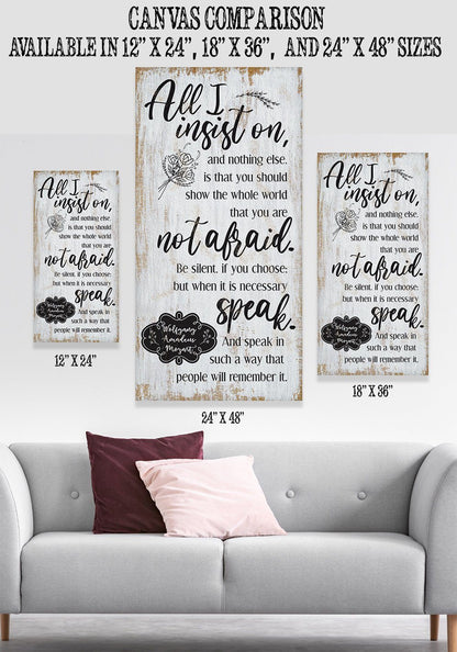 All I Insist On - Canvas