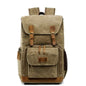 Allacki Waterproof Shock-Resistant Canvas Camera Bag Retro Style Travel Backpack