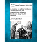 A treatise on judicial evidence: extracted from the manuscripts of Jeremy Bentham, Esq. / by M. Dumont. - Paperback