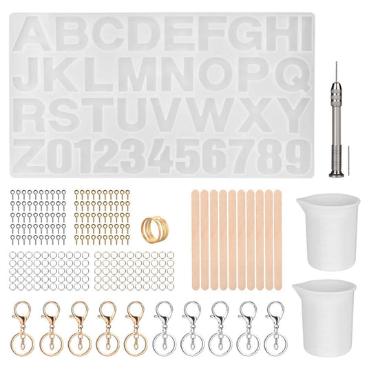 Alphabet Number Silicone Set DIY Casting Mold Jewelry Making Craft