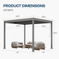 Alora Aluminum Louvered Pergola Kit With Adjustable Roof & Drainage (SAK94316)