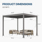 Alora Aluminum Louvered Pergola Kit With Adjustable Roof & Drainage (SAK94316)