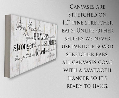 Always Remember You Are Braver - Canvas