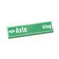 "Axle Alley" Street Sign - Custom Printed - 1x4 Tile Made with LEGO® Parts