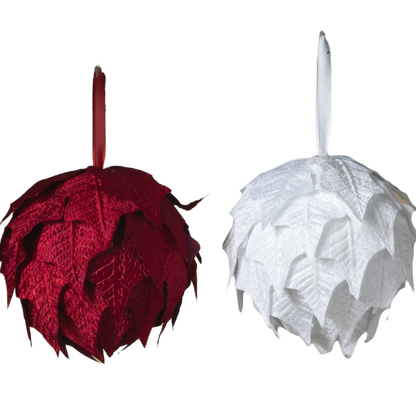 Hanging Poinsettia Ball -