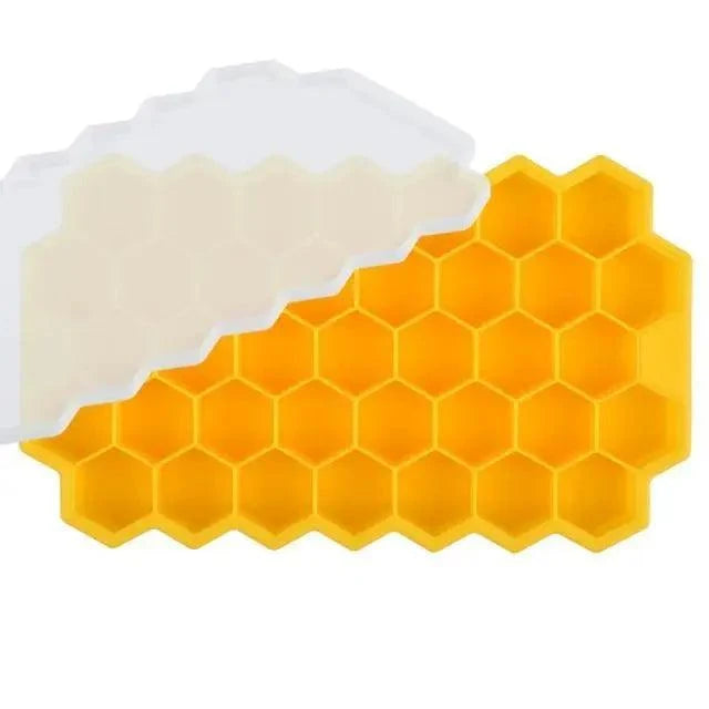 Amazing Honeycomb Ice Cube Trays Reusable Silicone Ice cube Mold Free Ice maker with Removable Lids