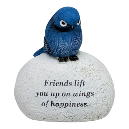 Bluebird on Stone Figurine – Friends Lift You Up