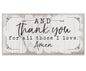 And Thank You For - Canvas