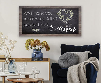 And Thank You For A House - Canvas