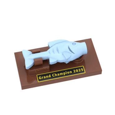Fishing Wall Trophy - Custom Printed - Made Using LEGO® Parts