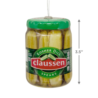 Kraft Claussen Pickles Jar Shatterproof Ornament