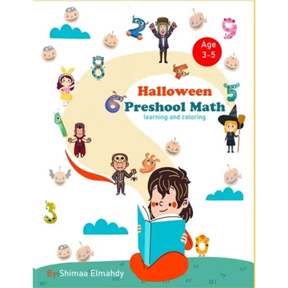 Halloween preschool math learning and coloring - Paperback