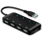 APANAGE 4-Port Powered USB 3.0 Hub Splitter