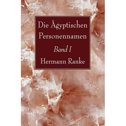 Die Ägyptischen Personennamen, Band I - Paperback