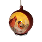 Cardinal LED Lighted Glass Ornament - 2 Birds