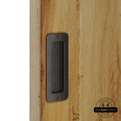 Barn Door Partial Radius Flush Pull