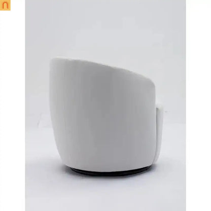 Accent Chair Barrel Swivel Velvet White 360 Degree 250 lb 25in